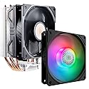Cooler Master Hyper 212 EVO V2 CPU Air Cooler, SickleFlow 120 V2 ARGB Bundle, 4 Copper Direct Contact Heat Pipes, ARGB 3-Pin Customizable LEDs, PWM