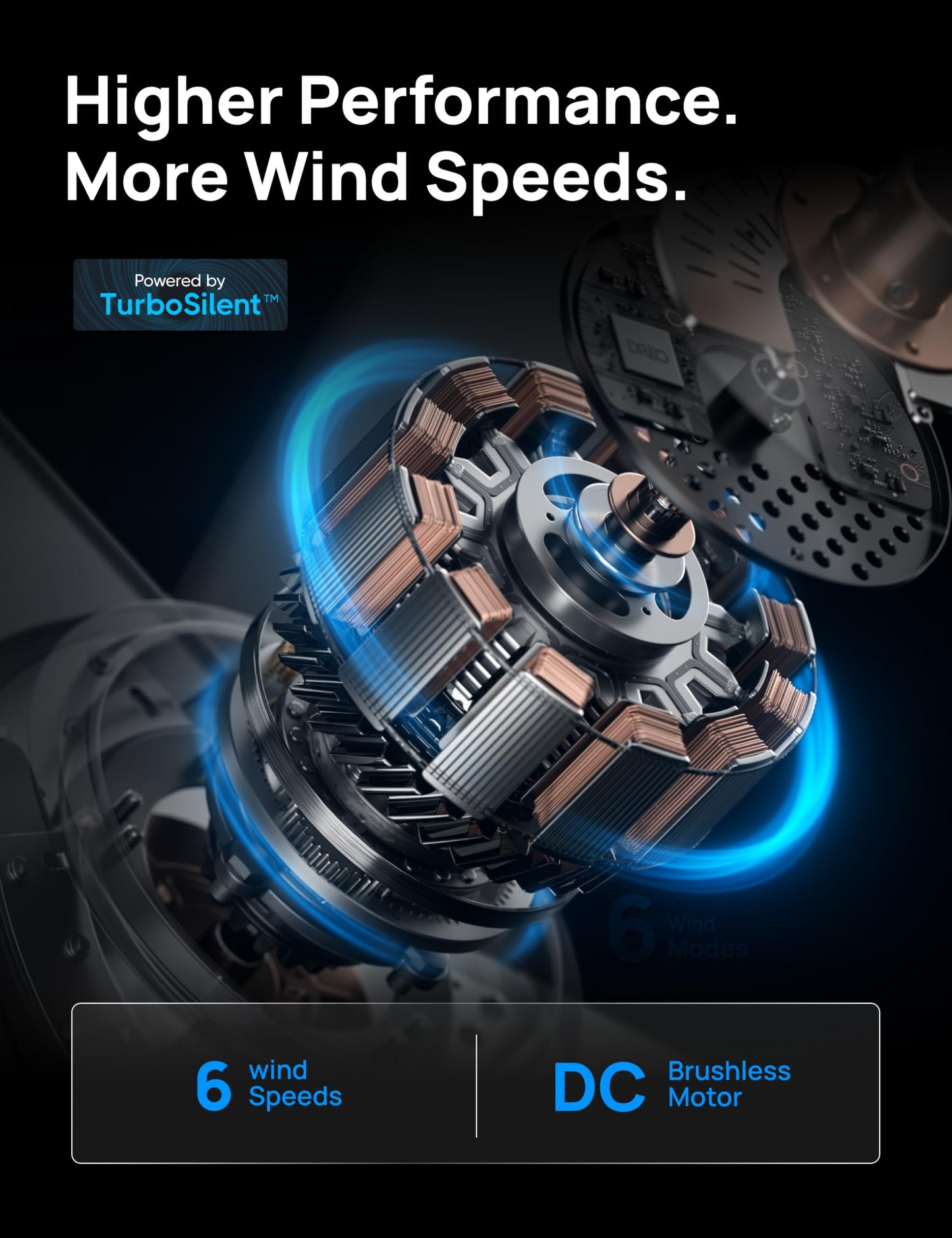 DREO Ceiling Fan, 44 Inch Low Profile Ceiling Fan with Light and Remote, 5CCT LED, 6-Level Dimmable, 6-Speed, Reversible Motor, 22 dB, Timer