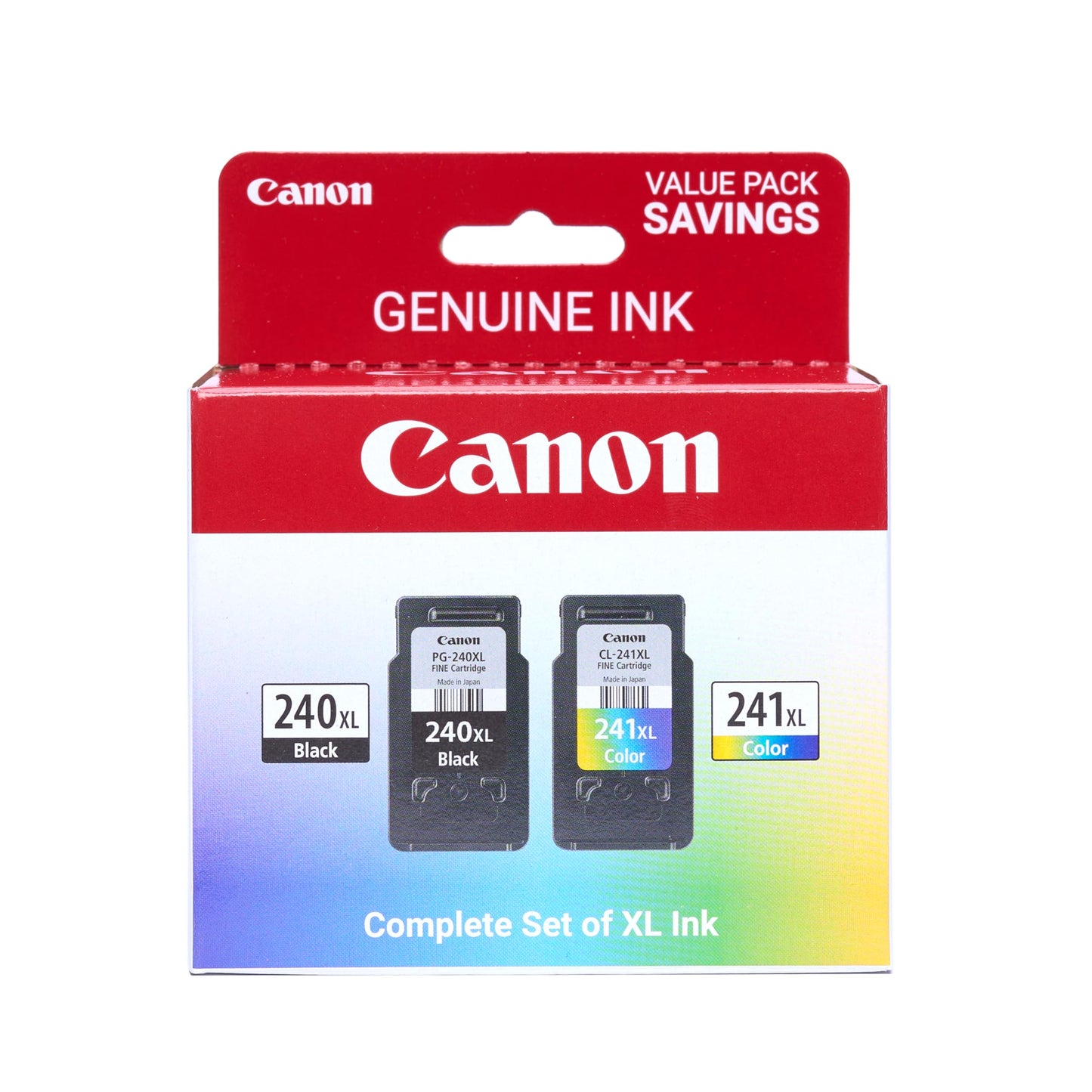 Canon Genuine Ink PG-240 XL / CL-241 XL Value Pack (2 Cartridges), Compatible with MG2120/3120/4120/2220/3220/4220/3520/3620