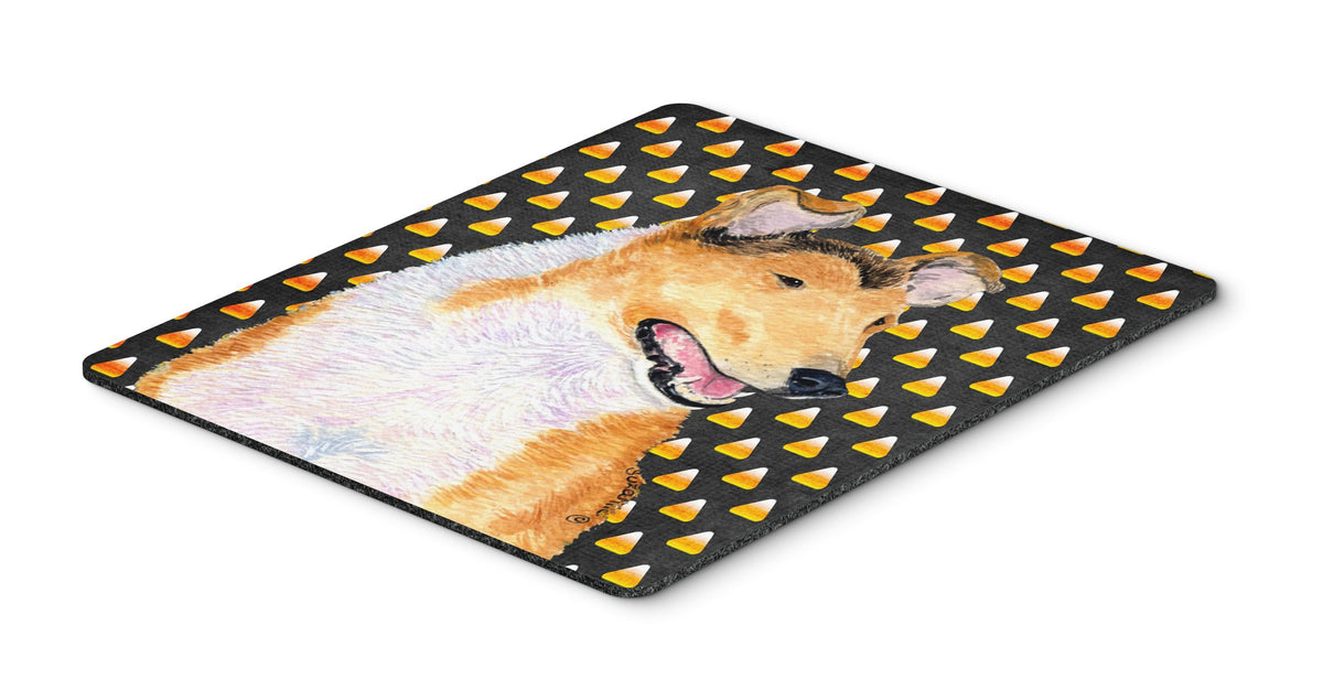 Caroline's Treasures SS4263MP Collie Smooth Candy Corn Halloween Portrait Mouse Pad, Hot Pad or Trivet for Home Office Gaming Working Computers Laptop