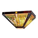 Chloe CH33359MR12-WS1 12" Wide Innes, Tiffany-Style 1 Light Mission Wall Sconce, Bronze,Glass