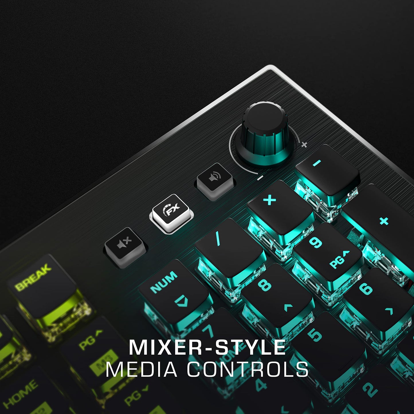 ROCCAT Vulcan Pro Linear Optical PC Gaming Keyboard, Titan Switch Full Size with Per Key AIMO RGB Lighting, Anodized Aluminum Top Plate and Detachable