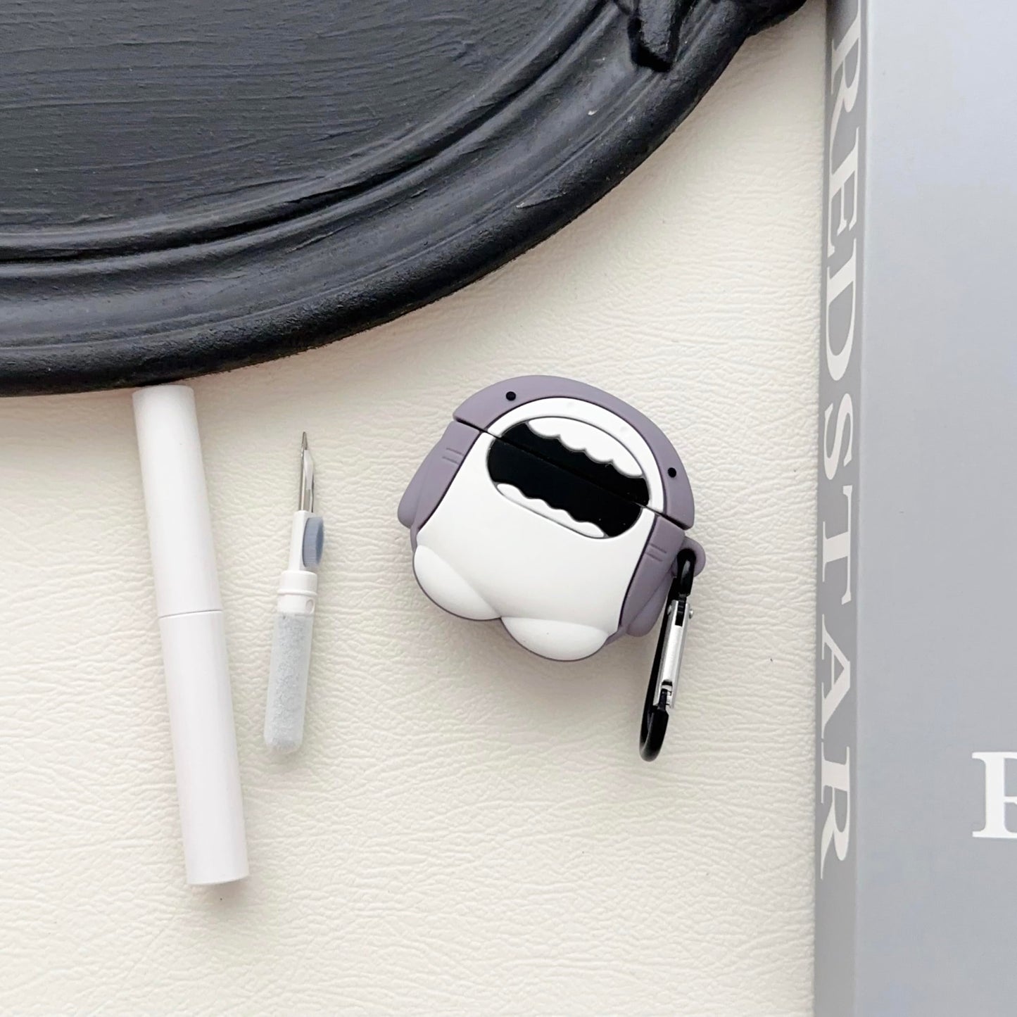 Cute Shark Case for Airpod 4 Case Cover 2024, Funny 3D Cartoon Kawaii Cool Cover with Cleaning Kit & Keychain for Airpod 4th Generation 2024 for Boys