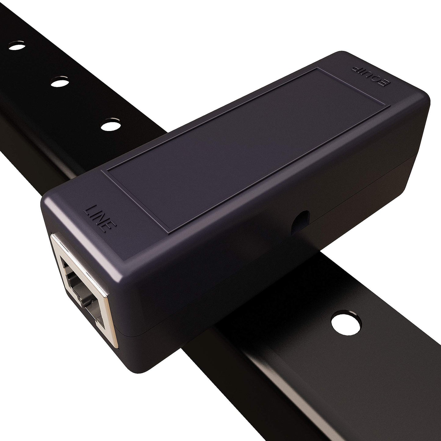 Tupavco TP308 - Server Rack Rail 1U 19" (Front Mount) 16 Screw Slots Capacity (Cold Rolled Steel - Black) for Network Cabinet and Electronics Media