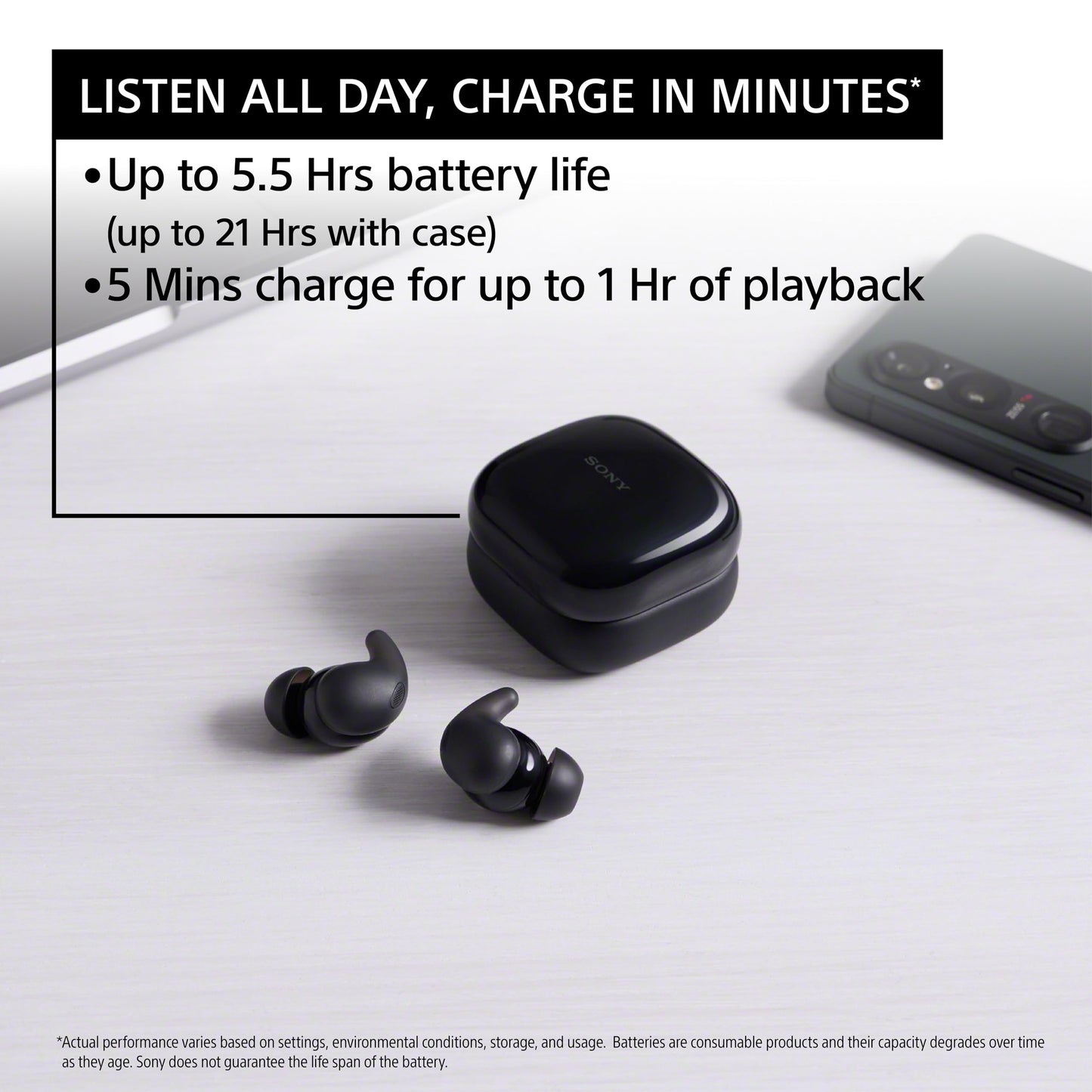 Sony LinkBuds Fit Truly Wireless Noise Cancelling Earbud Headphones, Pink