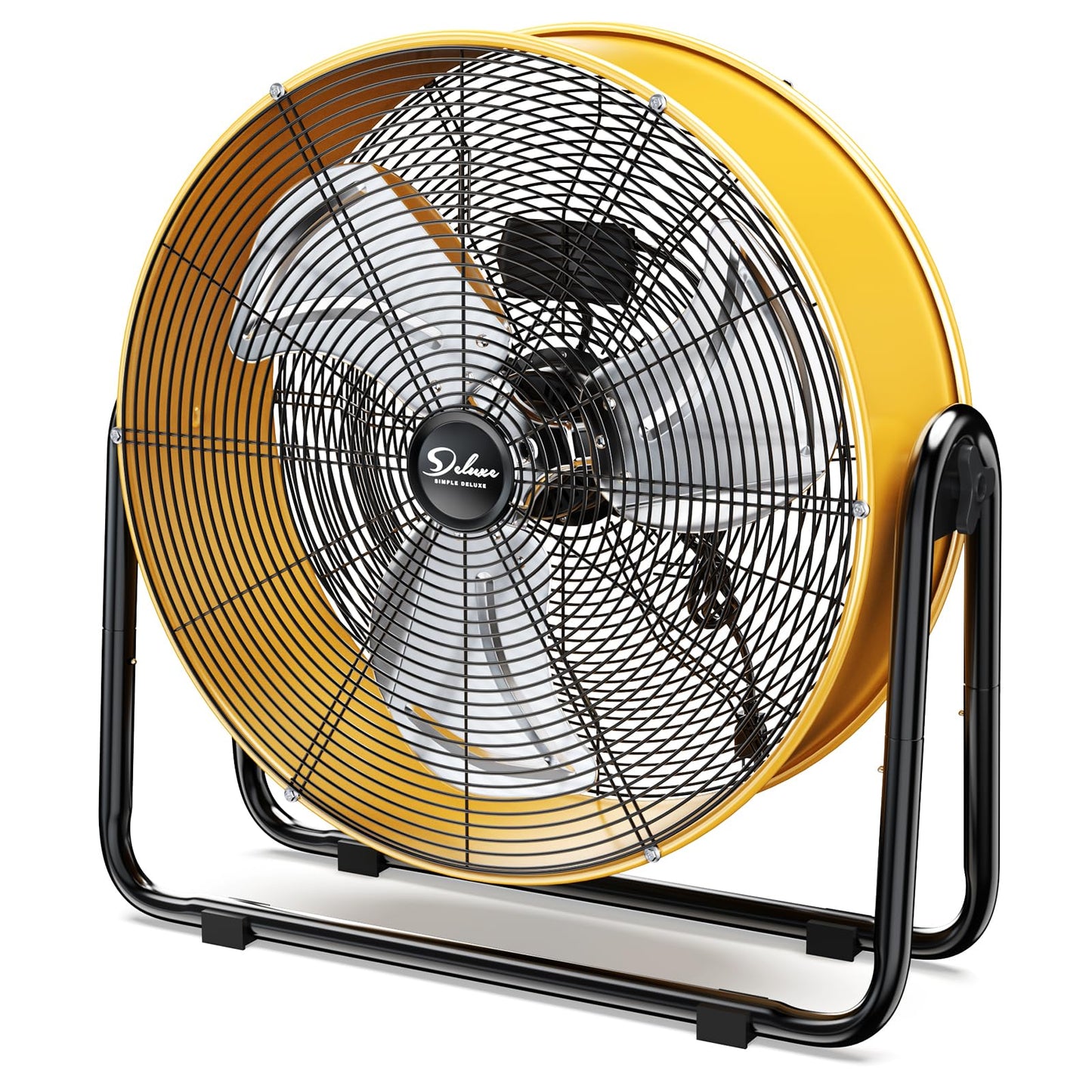 Simple Deluxe 20-Inch Heavy Duty Metal Drum Fan, 3-Speed High Velocity Industrial Floor Fan for Warehouses, Workshops, Factories and Basements