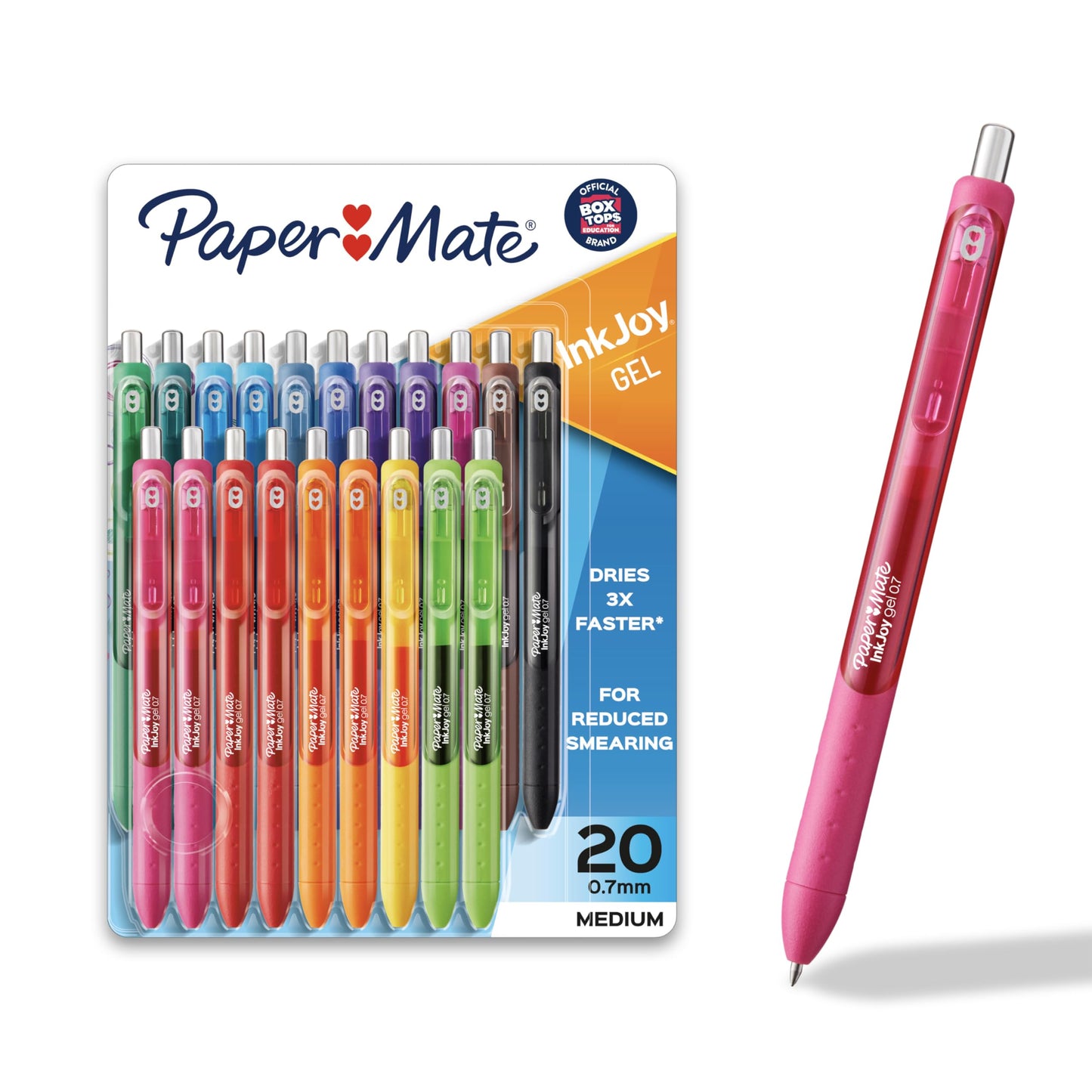 Paper Mate InkJoy Gel Pens, Medium Point (0.7mm), 20 Count - Back to School Supplies, Teacher Essentials, Journaling, Writing, Note-Taking