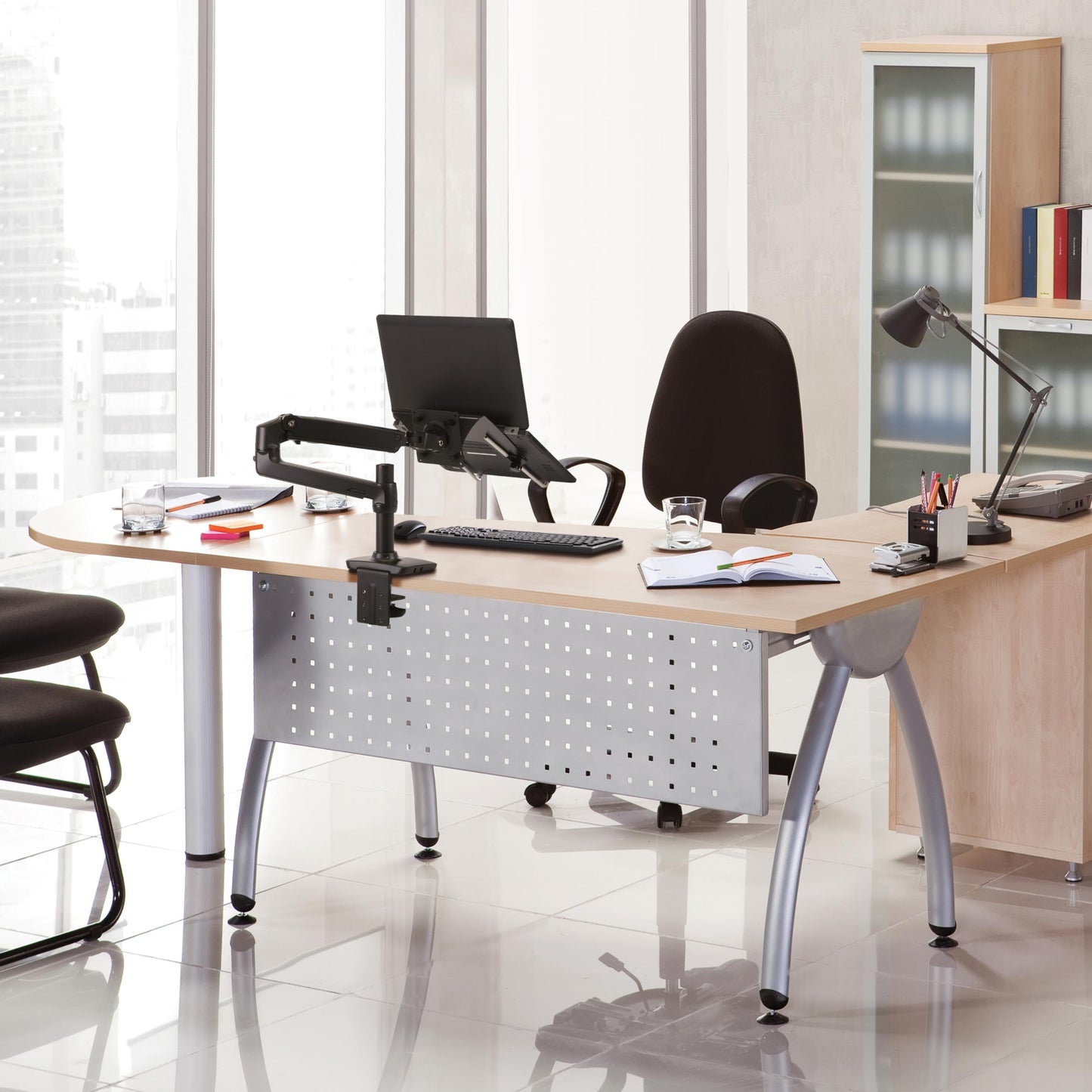 Ergotron - Notebook Tray - for Laptop, Notebook and Tablet Screens up to 17.3 Inches - Add-on for VESA Monitor Arms
