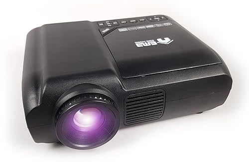 EMB Home - EBP200 - Portable HDMI DVD LED Projector 60 ANSI Lumens w/USB, SD Card Play DVD for Home Cinema Theater/Games/Party/PC Laptop
