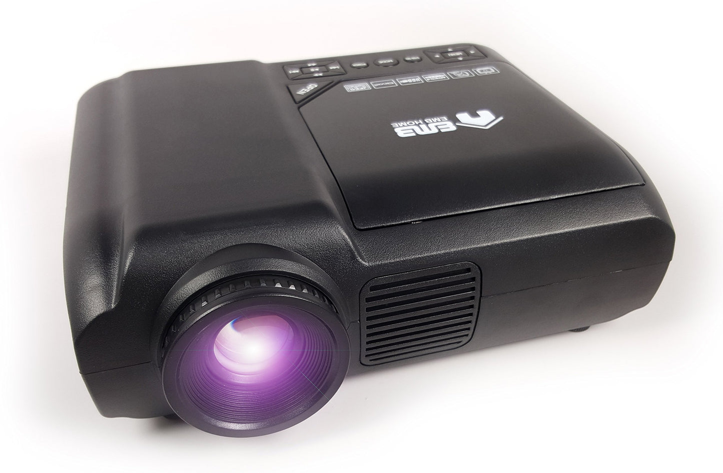 EMB Home - EBP200 - Portable HDMI DVD LED Projector 60 ANSI Lumens w/USB, SD Card Play DVD for Home Cinema Theater/Games/Party/PC Laptop