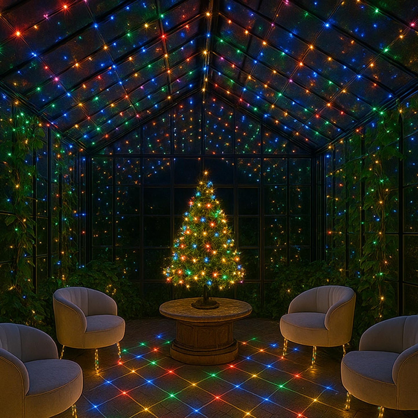 HAHOME 99ft Green Rope Lights for Outside, 300 LED String Lights Outdoor Waterproof Plug in with Remote Control, 18 Colors Changing Party Lights