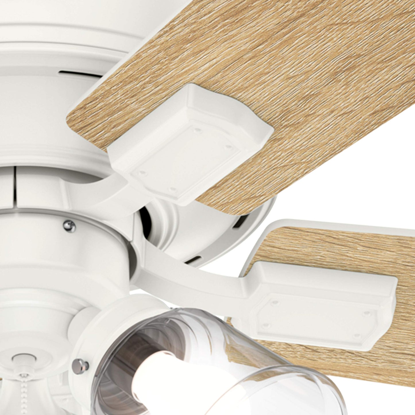 Hunter Fan 52 inch Casual Fresh White Finish Indoor Ceiling Fan with LED Lights (Renewed)