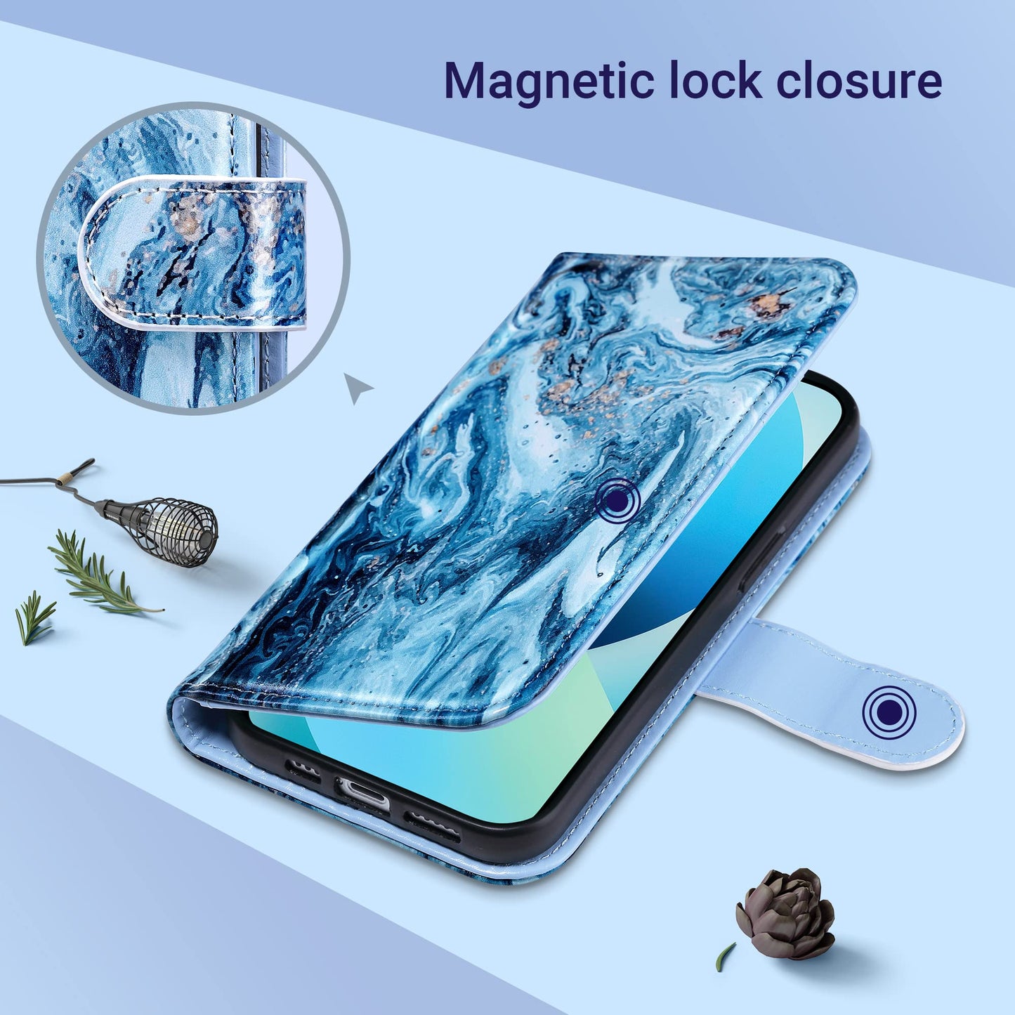 ULAK Compatible with iPhone 13 Pro Max Wallet Case for Women with Credit Card Holders, Designed Flip PU Leather Kickstand Shockproof Protective Cover