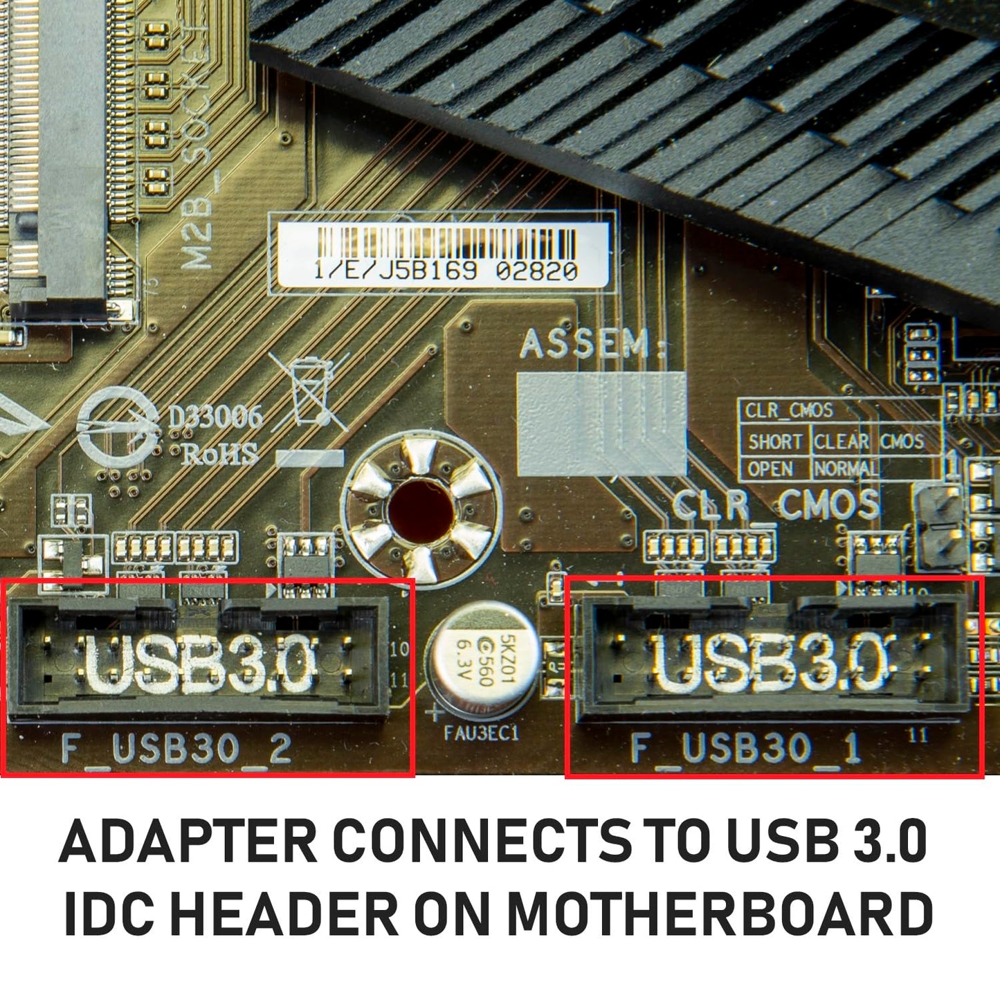 LINKUP - USB-C Front Panel Adapter - Converts Motherboard 3.0/3.1 IDC20 19-Pin Header to Type-C (A-Key) - Designed for All USB-C Devices - Solid