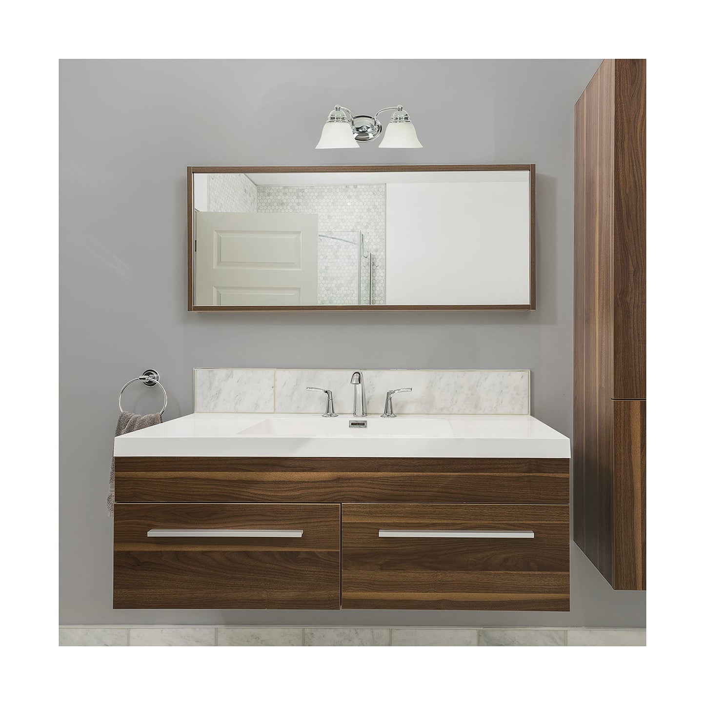 NUVO 60/337 Two Light Vanity, 1, Chrome