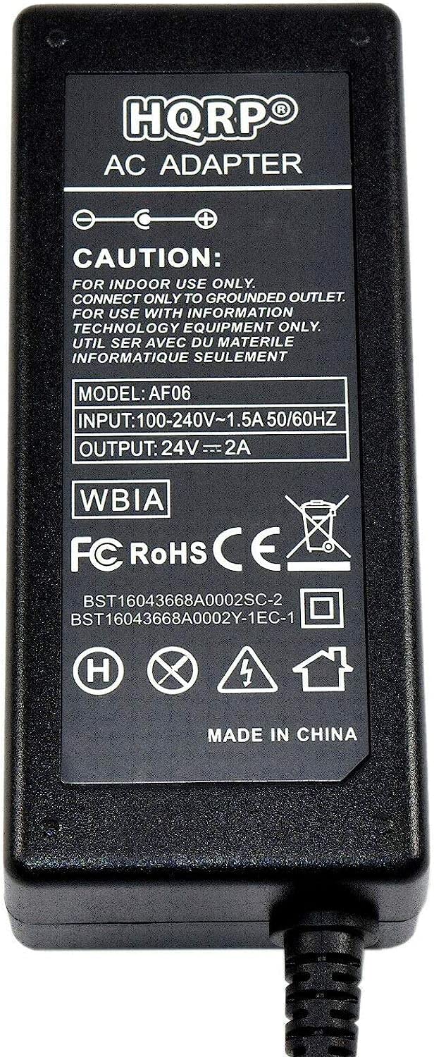 HQRP 24V AC Adapter Compatible with TL04-240125D Silhouette Cameo, Silhouette Portrait Electronic Cutting Tool Replacement Power Supply PSU Cord…