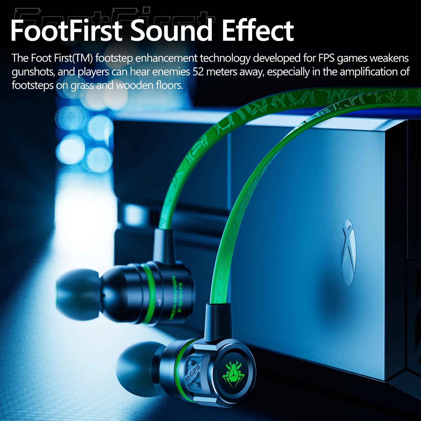 Gaming Earbuds Wired, USB C & 3.5mm Dual Plug in Ear Headphones with Mic and Volume Control for Small Ears, Stereo Bass Noise Isolating Earphones