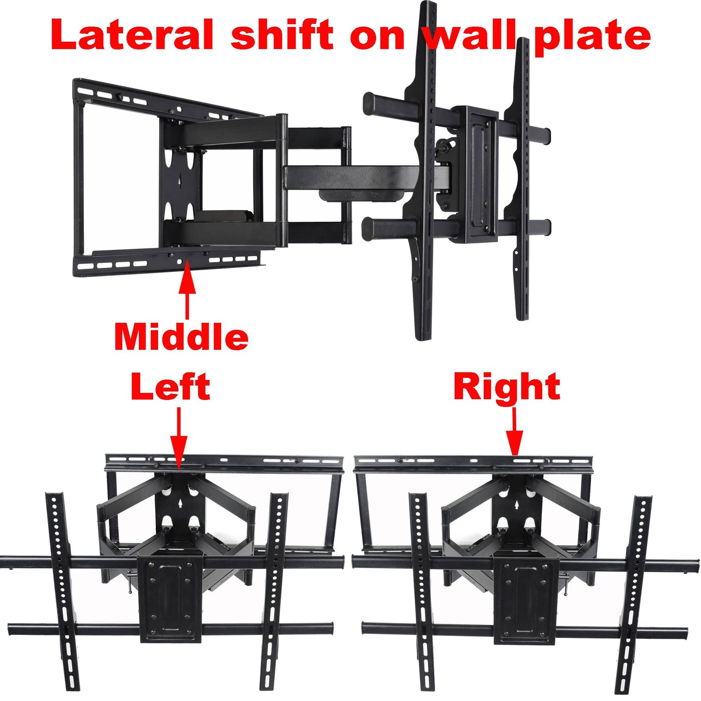 VideoSecu Articulating Full Motion Large TV Wall Mount Bracket for Most 60" 65" 70" 75" 80" 82" 85" 88" Sharp Vizio Samsung LED LCD OLED Plasma TV 24