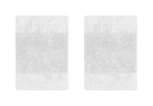 Better Trends 2 Piece Bathroom Rug Set 100% Cotton Non-Slip Washable Bath Mat, Soft & Absorbent Bath Rugs for Bath Room, Shower, Bathtub & Spa Floors…