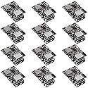JUZITAO 12PCS USB Type-C 5V 2A Boost Converter Lithium Battery Charging Protection Board Step-Up Power Module LED Display DIY Charger (USB Welded)