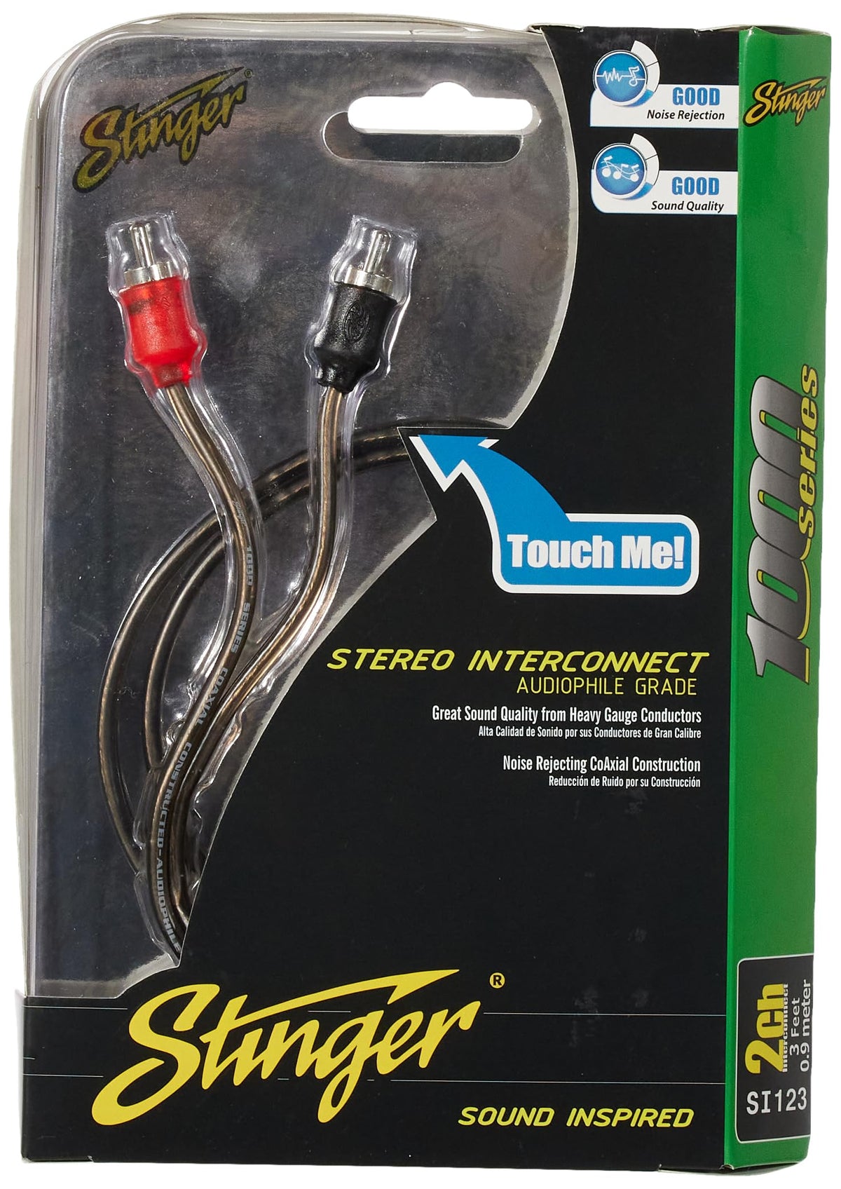 Stinger SI123 3Ft 1000 Series 2-Channel Coaxial RCA Cable
