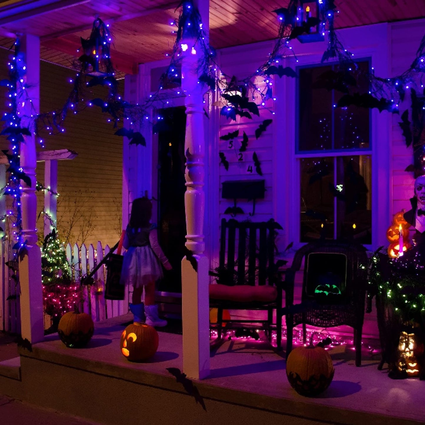Dazzle Bright Halloween Fairy String Lights, Total 40FT 120LED Copper Wire Battery Operated Waterproof Lights, Halloween Decorations for Indoor Home