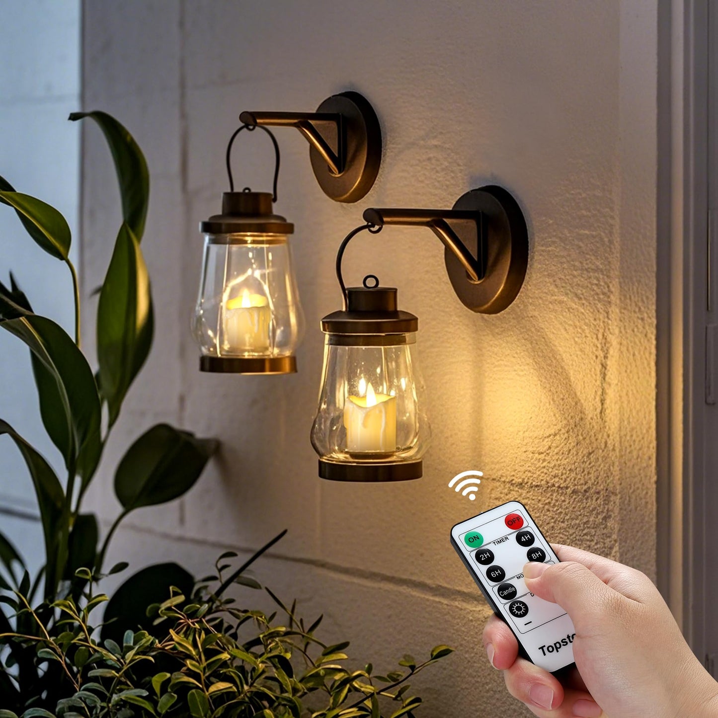 Topstone Flameless Candles with Remote Control?Battery Operated LED Candles with Timer & Dimmable Function, Realistic Wax Dripping Design, Perfect