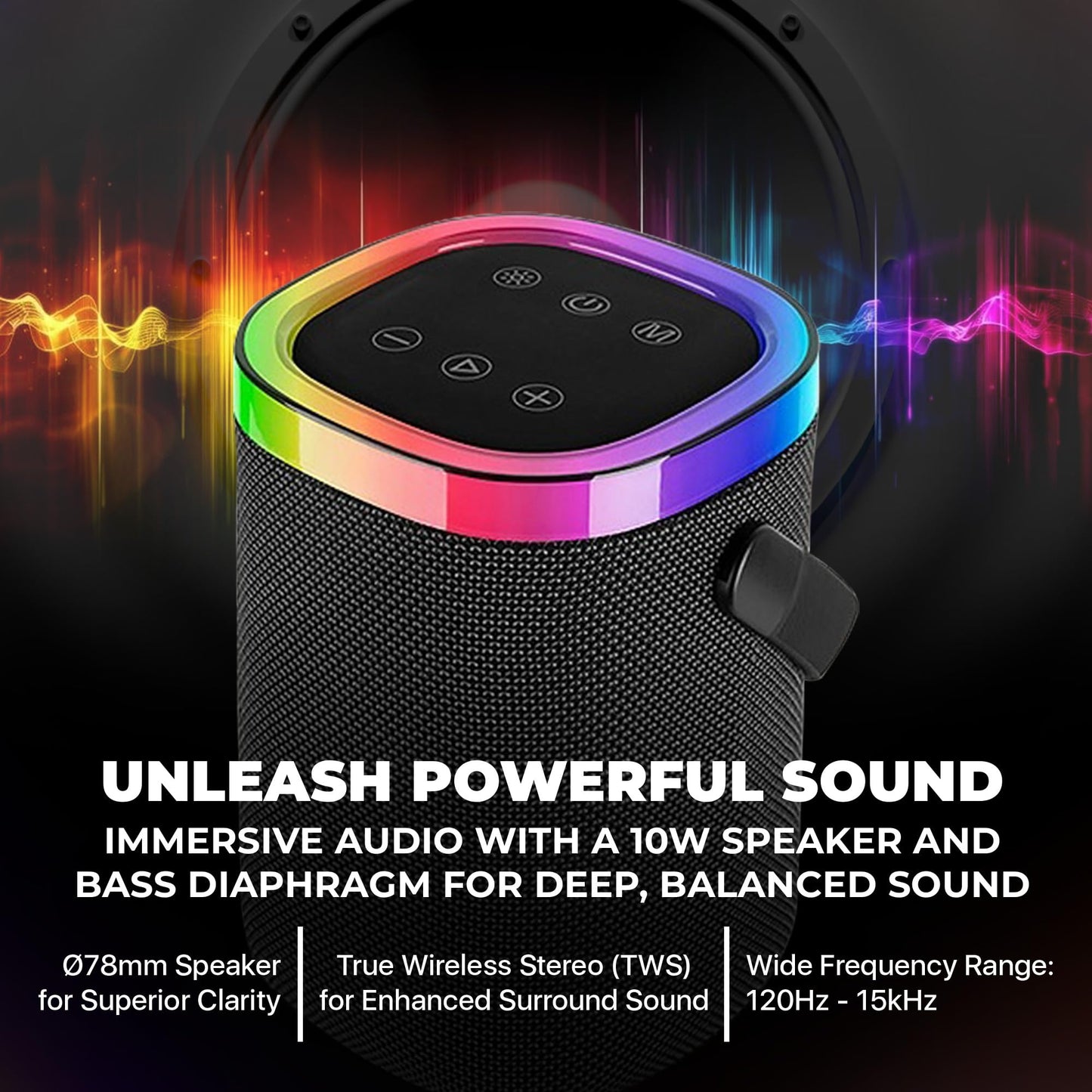 Proscan Elite Light Up Bluetooth Speaker - Small Portable Speaker with Lights | Portable Wireless Speakers | Outdoor Speakers