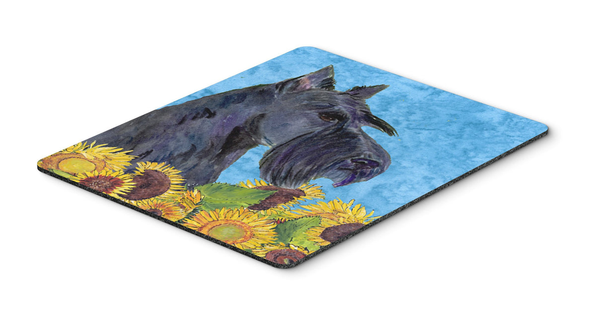 Caroline's Treasures SS4163MP Scottish Terrier in Summer Flowers Mouse Pad, Hot Pad or Trivet for Home Office Gaming Working Computers Laptop Mouse