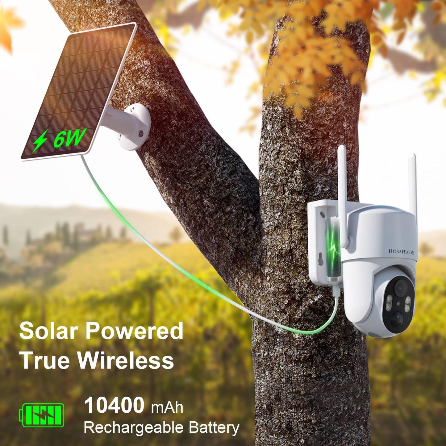 4G LTE Cellular Security Camera No Internet Needed, Solar No wifi Security Camera Outdoor Wireless With SIM Card Jobsite, 2K Color Night Version, 360