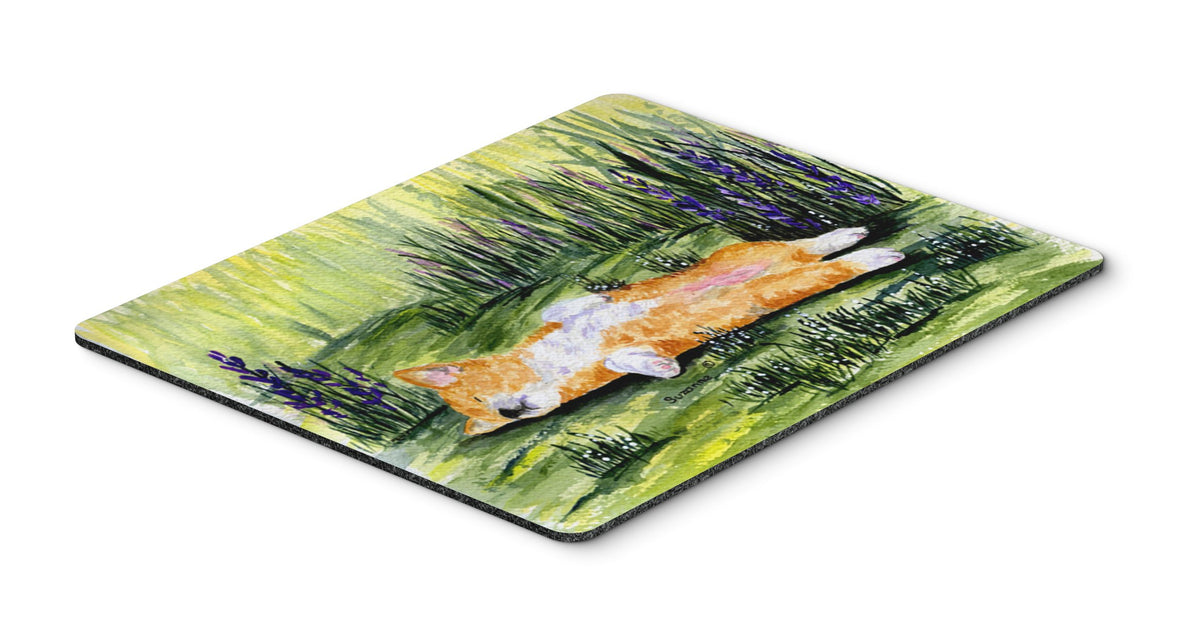 Caroline's Treasures SS8465MP Corgi Mouse Pad, Hot Pad or Trivet for Home Office Gaming Working Computers Laptop Mouse Mat,Washable Large Mousepad