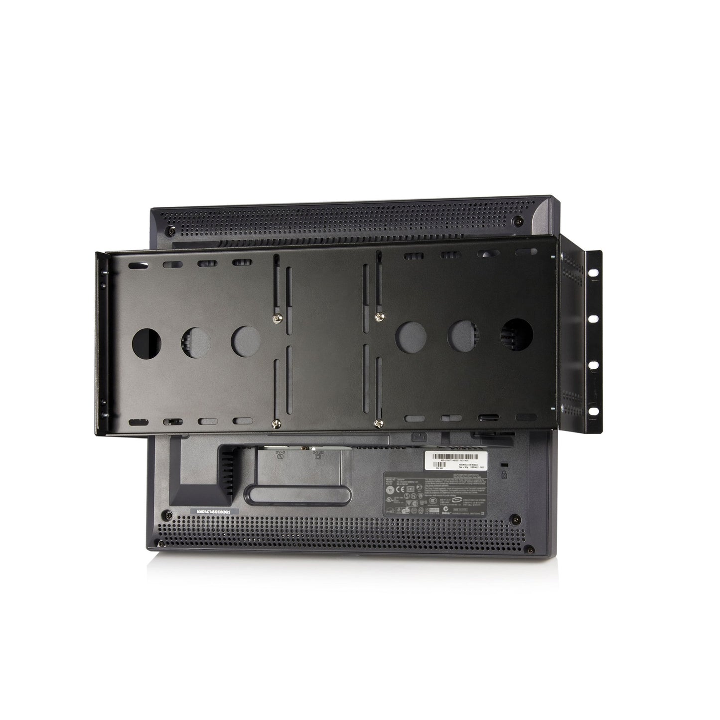 StarTech.com 4U Universal VESA LCD Monitor Mounting Bracket for 19-inch Rack or Cabinet - TAA Compliant - Cold-Pressed Steel Bracket (RKLCDBK)
