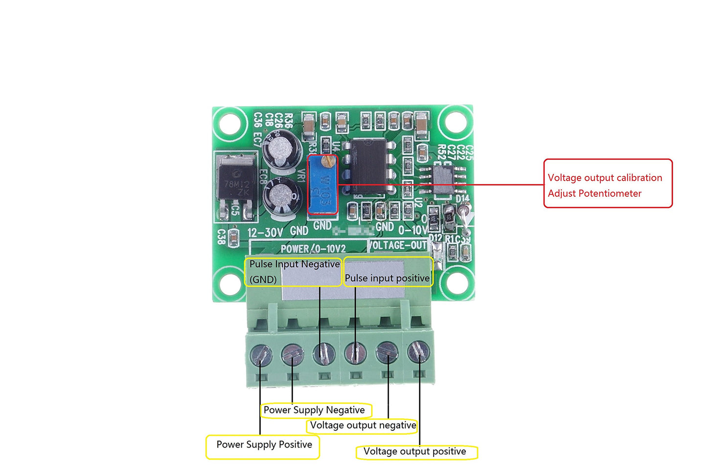 KNACRO Frequency to Voltage Conversion Module 0-200Hz to 0-5V F/V Conversion Module Digital to Analog Converter Module
