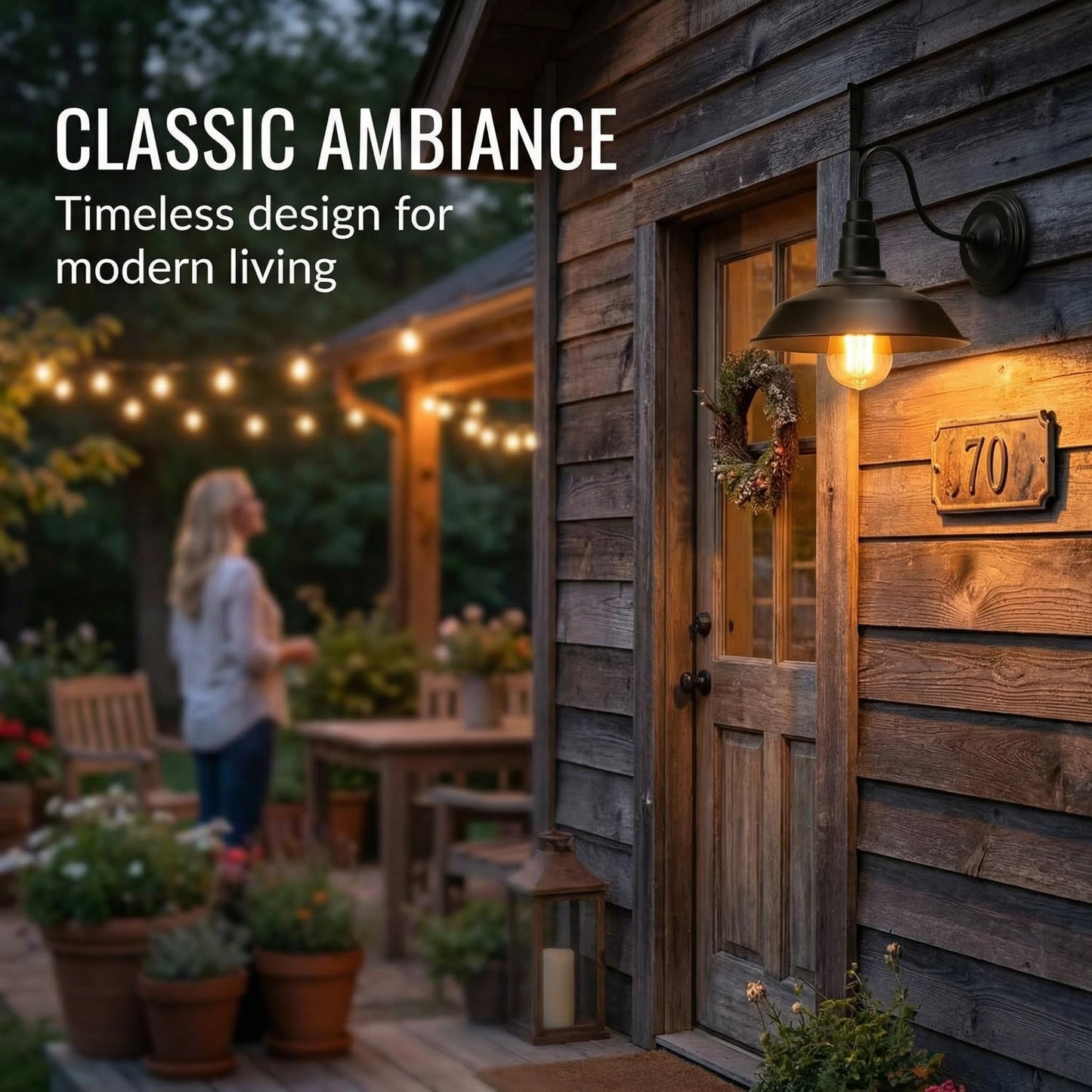 Cedilis 2 Pack Black Wall Sconce Light, Retro Flat Barn Lights, Farmhouse Gooseneck Wall Lamp, Vintage Industrial Fixture Led Light Outside
