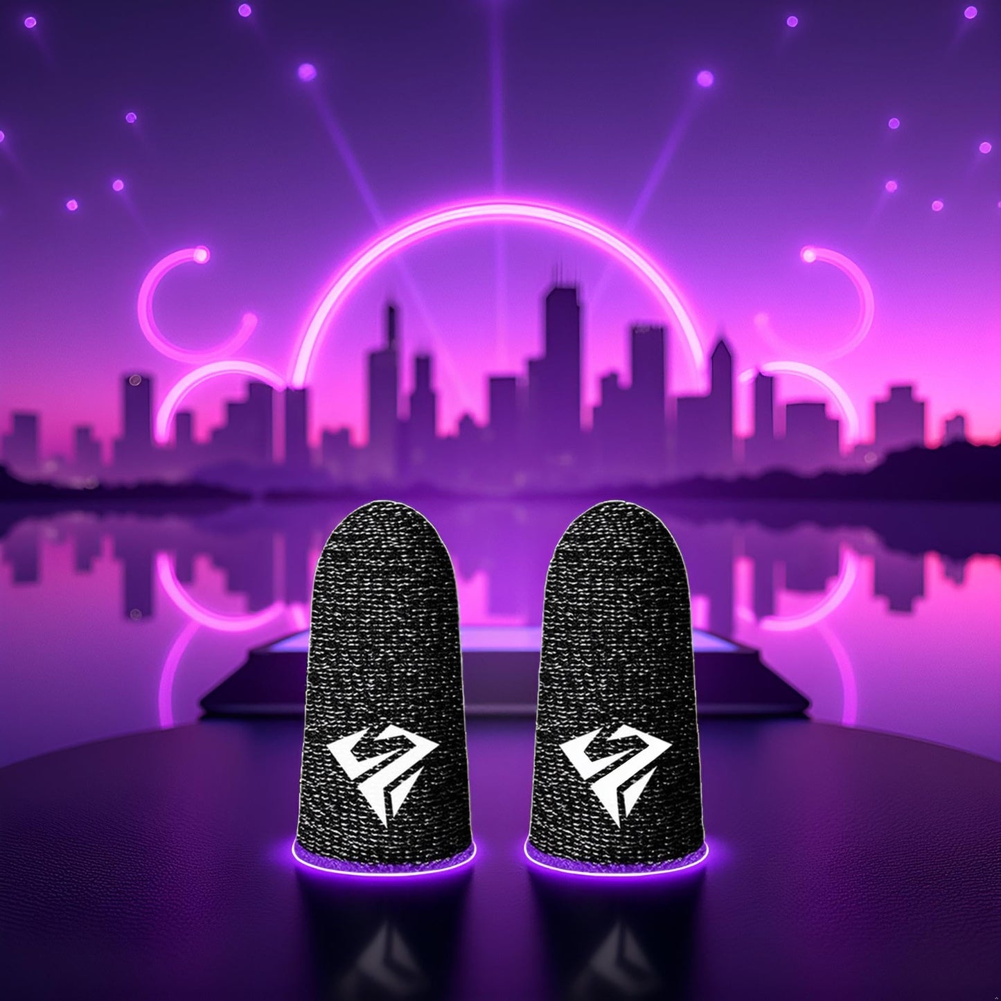 1 Pair for Pubg Mobile Games Gaming Finger Sleeve Breathable Fingertips Sweatproof Fingertip for Mobile Cove Slip Finger Gloves, Cell Phone Gaming