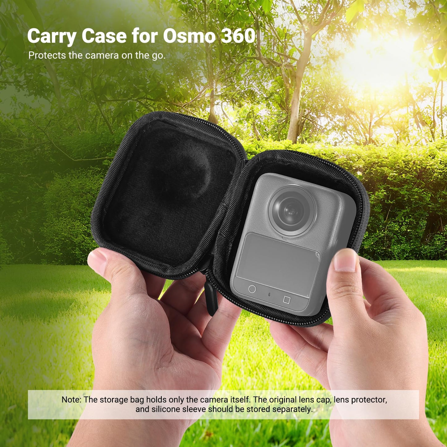 NEEWER Storage Case Compatible with DJI Osmo 360 Only, Protective Portable Splashproof Dustproof Travel PU Hard Shell Carrying Bag Action Camera