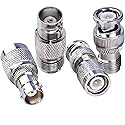 TUOLNK 4 Type Set TNC to BNC Jack RF Coax Adapter TNC Female to BNC Male Coaxial Adapters for Wi-Fi Radios External Antenna Connector Kit