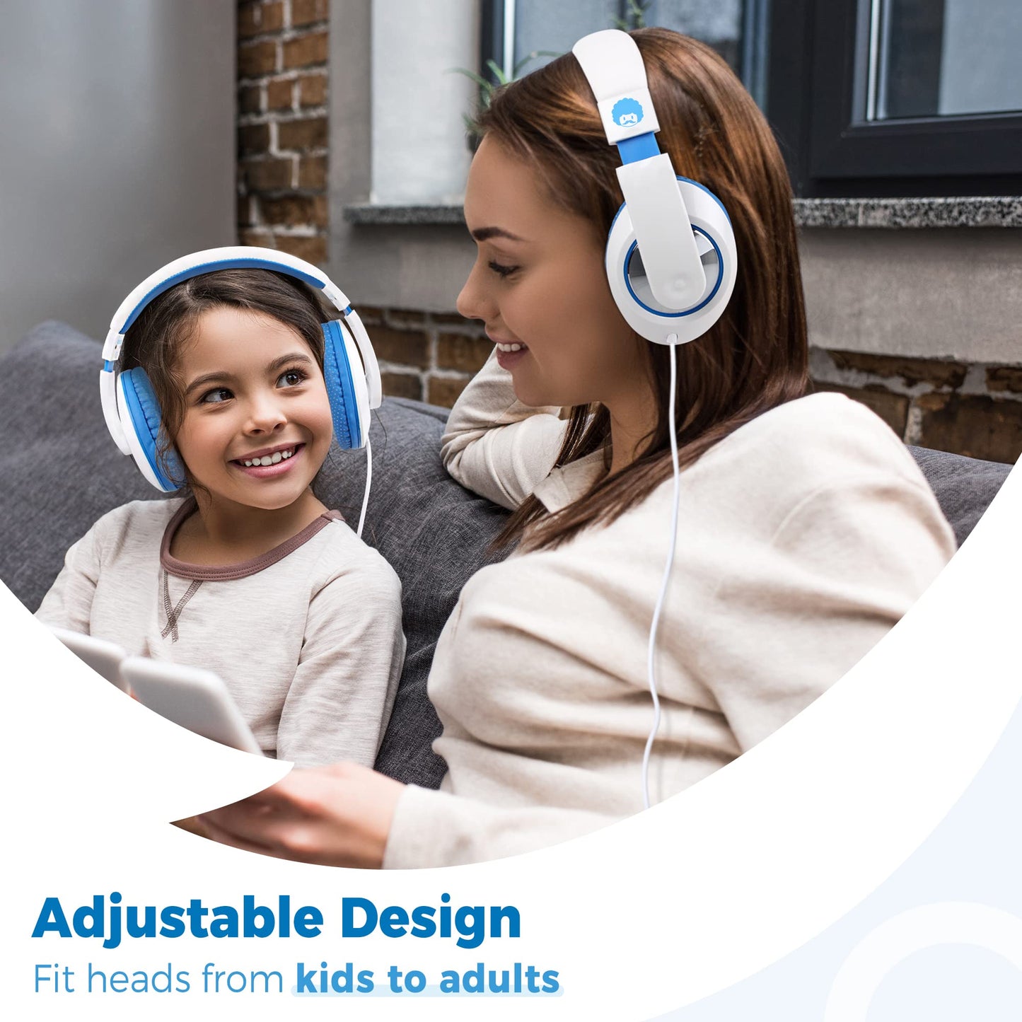 rockpapa Comfort Kids Headphones for School, Lightweight Childrens Boys Girls Teens Over-Ear Headphones Wired 3.5mm for CD DVD Player Tablet Phone…