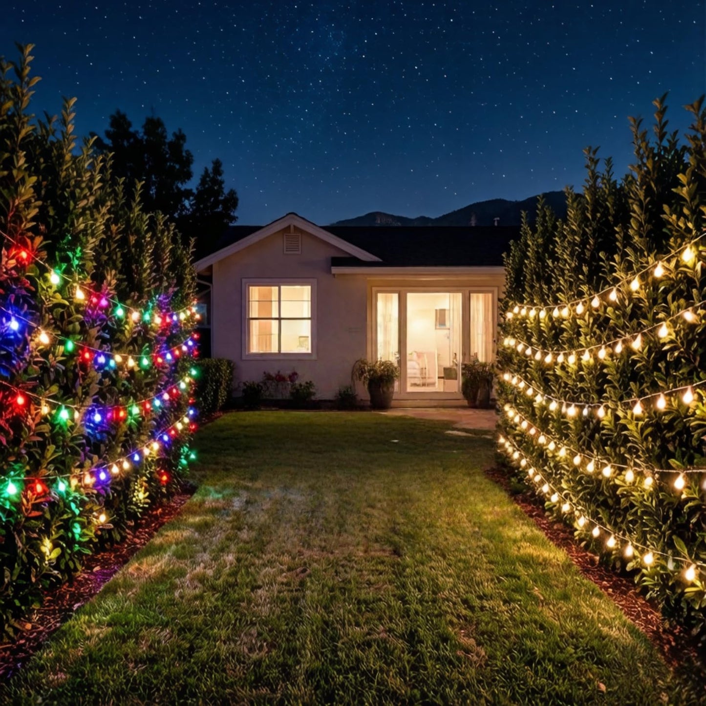 JinBest 200 LED Color Changing String Lights 66ft, Remote, ETL, Waterproof