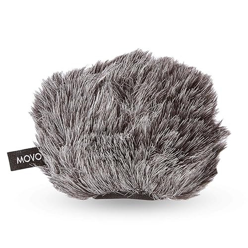 Movo WS-G9 Furry Outdoor Microphone Windscreen Muff for Portable Digital Recorders up to 3" X 1.5" (W x D) - Fits the Zoom H4n, H4n PRO, H5, H6