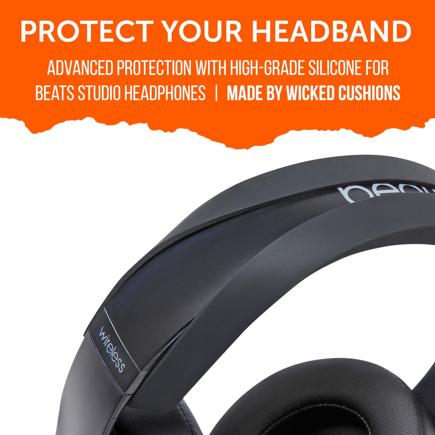 WC BandZ Studio - Silicone Headband Cover for Beats Studio & Studio Pro Headphones by Wicked Cushions | Enhanced Comfort, Style, and Sweat Protection
