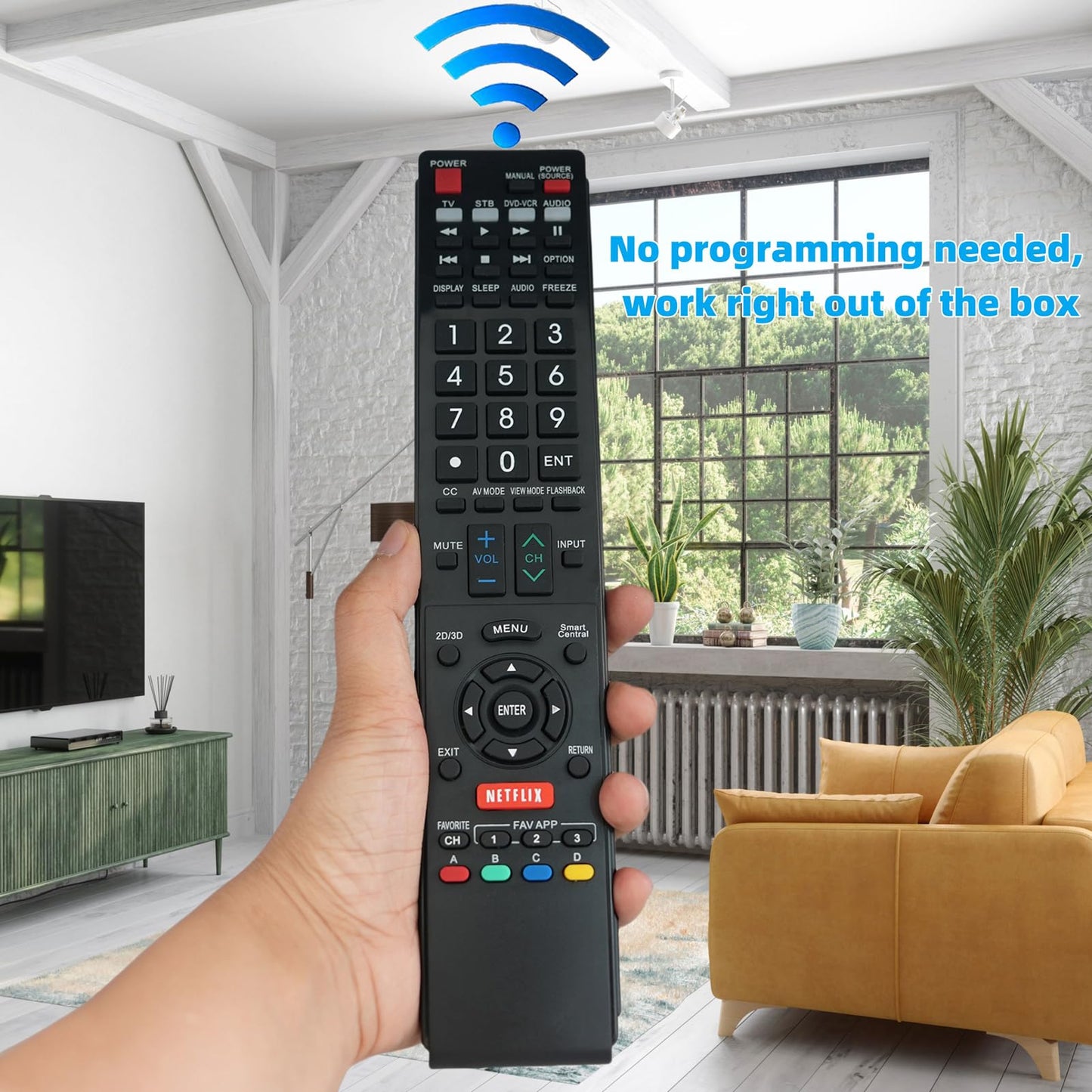 Replacement Remote Control for Sharp LC-60LE632U LC-46LE835 LC46LE830U Samrt 3D AQUOS LCD LED HDTV TV