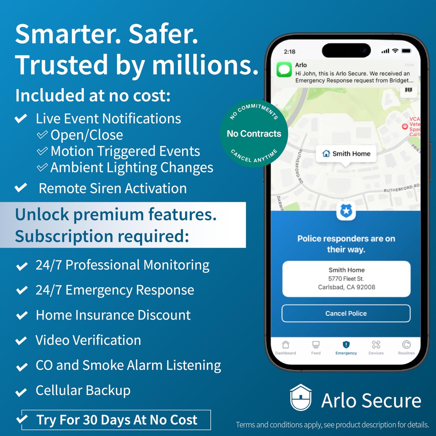 Arlo Home Security System - Alarm System with Wired Keypad Sensor Hub, 5 8-in-1 Sensors & Yard Sign - No Contract Required - DIY Installation - White