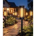 LIANGLOME Solar Pathway Lights Outdoor - IP55 Waterproof Solar Lights with 100+ Flexible Filament LEDs, 3000K Warm White, 10-15H Runtime, Outdoor