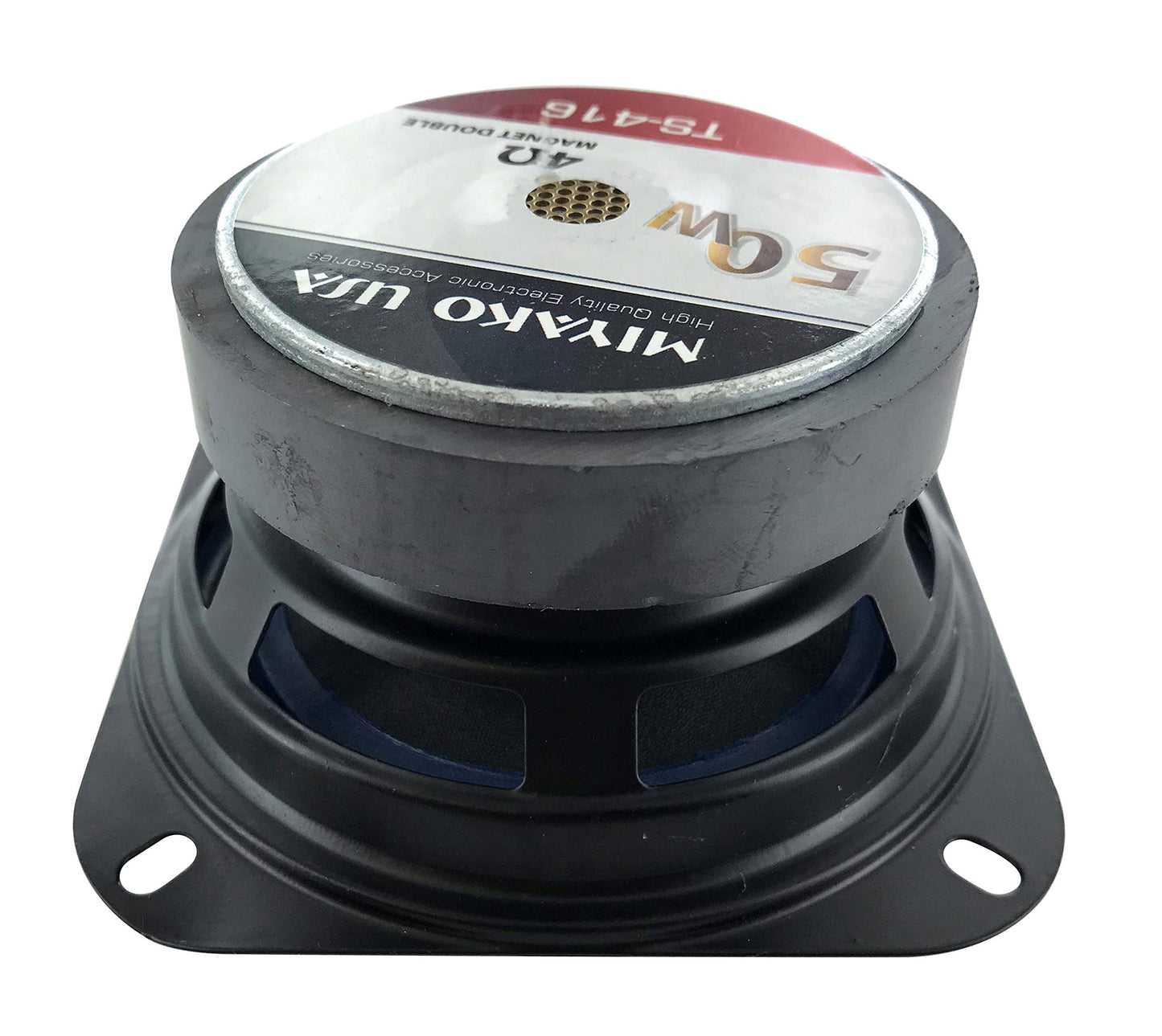 MIYAKO USA (TS-416 4" Professional Grade Replacement for Speaker 50 watts Power at 4 ohms 10oz Magnet Round Speaker for Repairs Black (1 Pair)