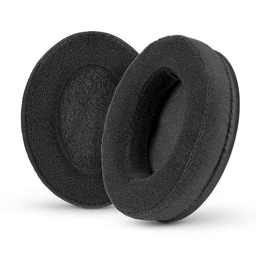 Velor Replacement Ear Pads for HyperX Cloud & Alpha, ATH M50X, Steelseries Arctis, Logitech G Pro & More Headphones, Soft Velour, Memory Foam & Long