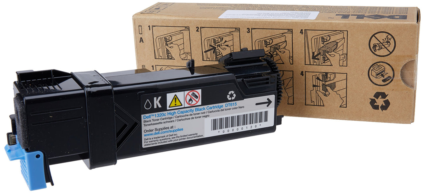 Dell DT615 Black Toner Cartridge 1320c Color Laser Printer