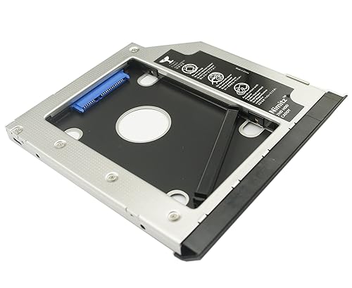 Nimitz 2nd HDD SSD Hard Drive Caddy Adapter Compatible with Dell E6430 E6530 E6420 E6520 E6320 E6330 Modular Bay with Ejector