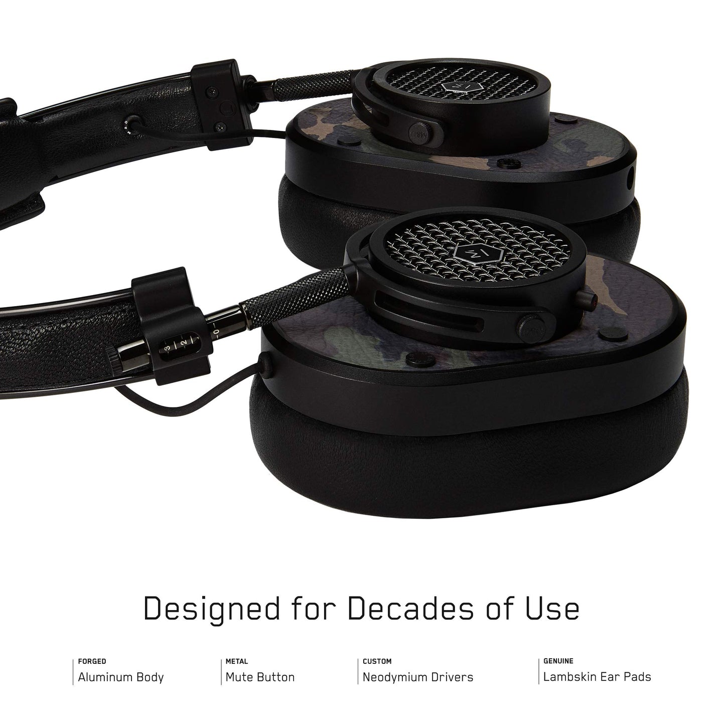 MASTER & DYNAMIC MH40 Over-Ear Headphones with Wire - Noise Isolating with Mic Recording Studio Headphones with Superior Sound