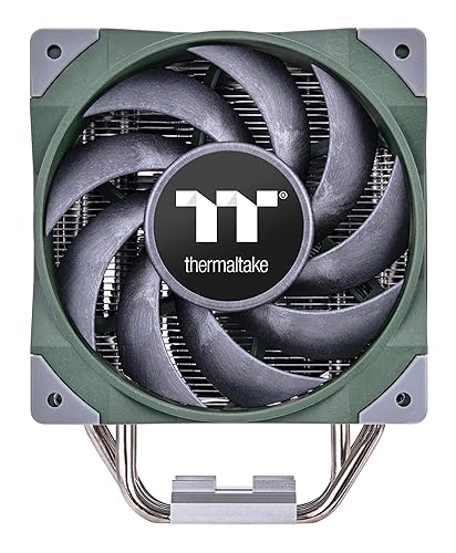 Thermaltake TOUGHAIR 510 180W TDP CPU Cooler Racing Green, Intel/AMD Socket (LGA 1700/1200), Dual 120mm 2000RPM High Static Pressure PWM Fan with High